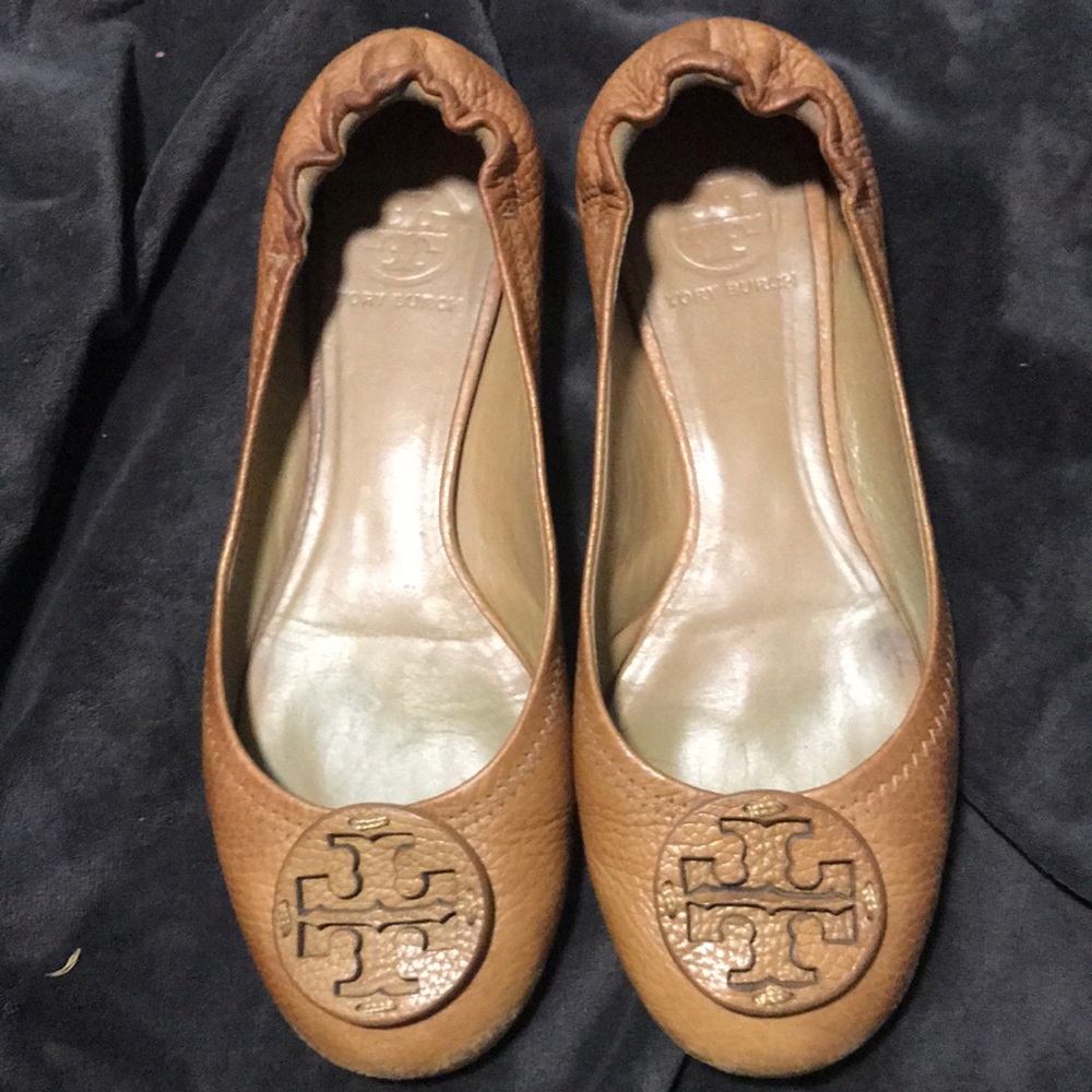 Tory Burch leather slip ons